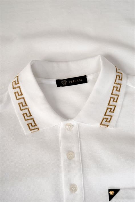 versace collection white polo price|Versace polo shirt price.